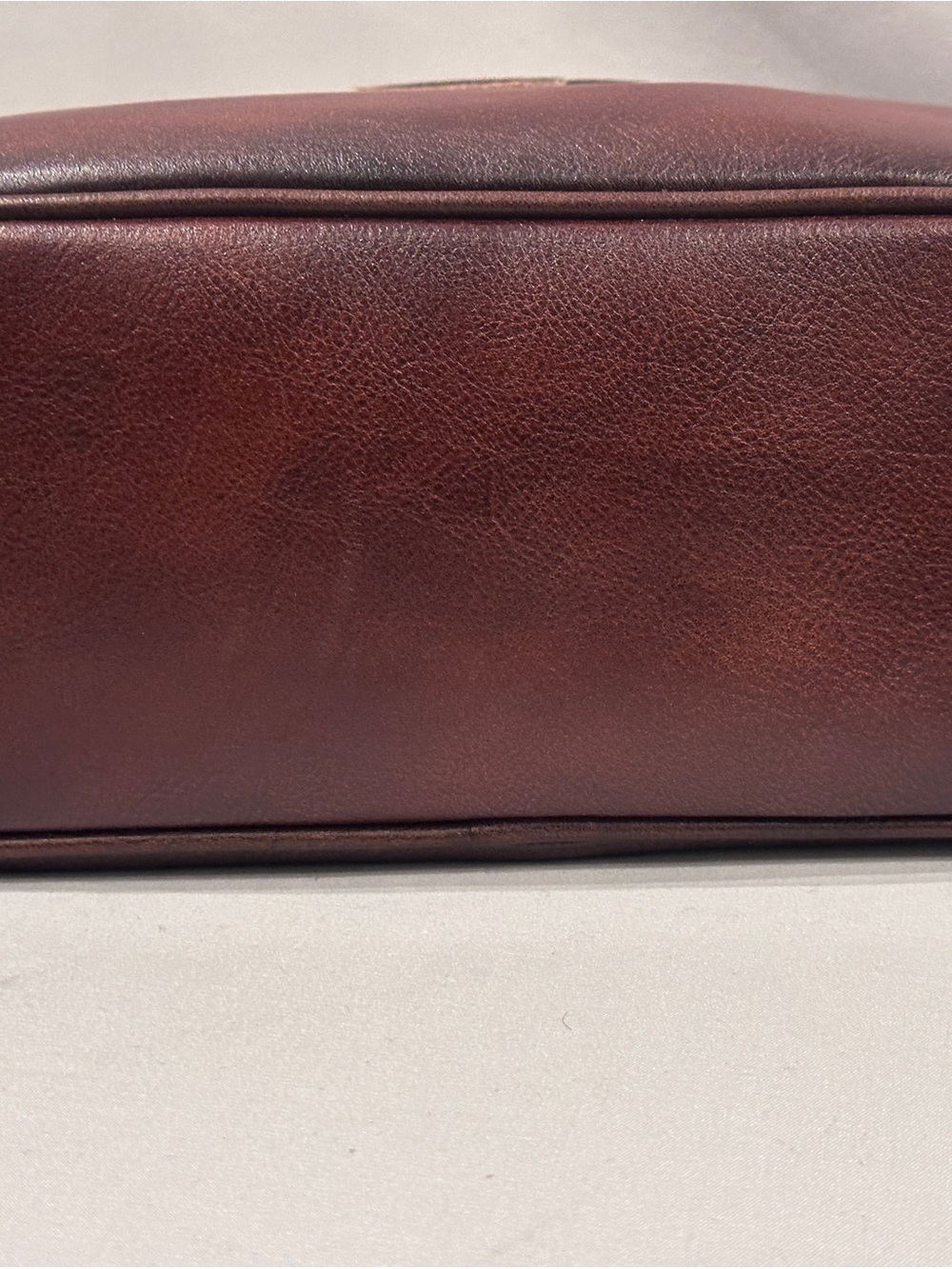 Coolcy Genuine Leather Coffee Brown Crossbody Bag w/ 2 Straps - Picture 11 of 16